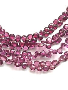 ลูกปัดโกเมนธรรมชาติทรงบริโอเล็ต 1 เส้น สำหรับทำเครื่องประดับอัญมณีชั้นดี - Product Image 6