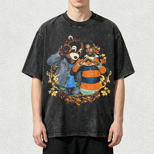 T-shirts imprimés personnalisés pour hommes et femmes, style streetwear décontracté oversize, col rond, manches courtes, mode graphique - Product Image 5