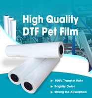 Venta al por mayor de un solo lado de transferencia de calor 0,3*100m papel DTF 60cm 30cm * 100m 60cm x 100m 33cm X 100cm rollo de película DTF