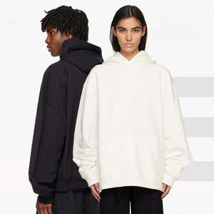 Sudadera con Capucha Unisex Extra Grande de Felpa Negra de Invierno 100% Algodón de Alta Calidad con Logotipo Personalizado - Product Image 1