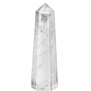 หินเจียระไนทรงโอเบลิสก์ใสขนาด 3-4 นิ้ว ขายส่ง สำหรับงานเฟิงสุ่ย - Product Image 3