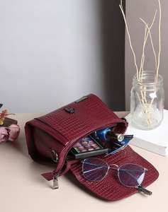 Premium Classic Genuine Leather Maroon <b>Satchel</b> Stylish Office and Casual Shoulder <b>Bag</b> Handmade Leather Crafts <b>Women's</b> <b>Bag</b> - Product Image 4