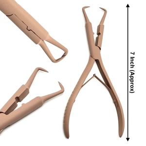 Pince à ouvrir les extensions capillaires de 7 pouces en acier inoxydable, outil d'ouverture d'anneaux pour micro-anneaux et nano-perles, application d'extensions capillaires - Product Image 3