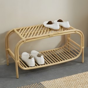 Rattan <b>Shoe</b> Shelf Natural Standing Shelves Home Furniture Living Room Bedroom Decor <b>Shoes</b> Rack - Product Image 6
