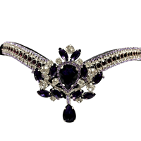 Superbe fronture de cheval en cristal de luxe avec strass étincelants - Taille Cob et Pleine - Accessoire d'équestre indien pour bride et harnais