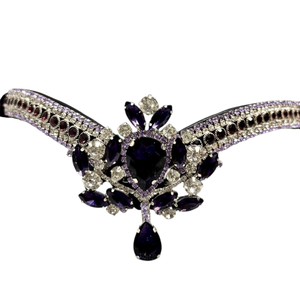Diadema de Cristal Súper Lujosa para Caballo con Pedrería Brillante -Tamaño Cob- Accesorio de Brida Ecuestre de la India, Arreos para Caballo - Product Image 3