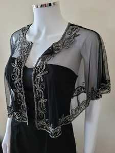 Top corsé de mujer con flecos y cuentas, diseño envolvente, brillante con diamantes, estilo camisola y tubo, ideal para escenario - Product Image 5