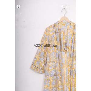 Kimono Ligero de Algodón para Mujer, Estampado Floral, Talla Única, Ropa de Playa, Cubre Bikini, para Verano y Otoño, Ropa de Dormir - Product Image 3