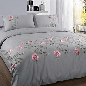 Ensemble de housse de couette matelassée personnalisable 3 pièces pour hôtel moderne, doux, respirant, luxueux, 100TC, écologique, literie non jetable - Product Image 1