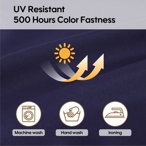 ชุดผ้าคลุมเฟอร์นิเจอร์กลางแจ้ง6-Seaters 14แพ็ค, ปลอกหมอนอิงโซฟาหวายชุดซิปสีกากีสีน้ำเงินเข้ม - Product Image 3