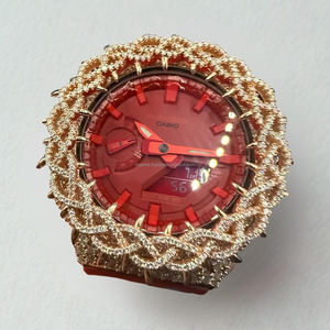 แหวนแต่งงานฮิปฮอปสีขาวสุดหรูสีทองขาว14K สำหรับผู้ชายพร้อมด้วยเพชรเจียระไนทรงกลมที่สวยงามในห้องทดลอง - Product Image 2