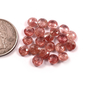 Lote al por mayor de gemas sueltas calibradas de nácar natural redondas de 6x6 mm con parte trasera plana para fabricación de joyas - Product Image 4