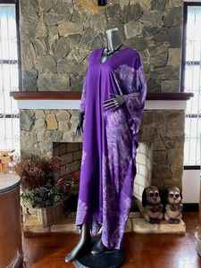 Vestido Caftán de Rayón con Estampado Abstracto Boho Shibori, Talla Grande, Corte Holgado y Fluido, Traje de Playa para Mujer - Product Image 4