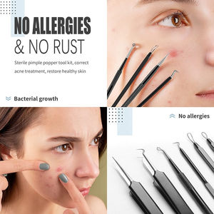 Kit de herramientas para remover puntos negros, para limpieza profunda de poros, kit de limpieza facial, extractor de puntos negros, juego de herramientas para remover acné - Product Image 2