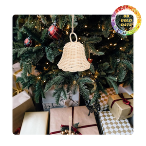 Adornos navideños de ratán tejido al por mayor en varias formas para decoración de árboles de Navidad, fiestas y celebraciones. - Product Image 4
