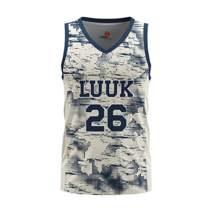 Camiseta de Baloncesto sin Mangas con Cuello en V, Talla Grande, Transpirable, que Absorbe la Humedad, con Logotipo Frontal Personalizado LUUK - Product Image 5