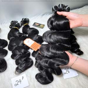 Extensiones de cabello ondulado de trama de cuerpo virgen Remy de alta calidad cabello humano de alta calidad vietnamita crudo Color Natural precio al por mayor - Product Image 3