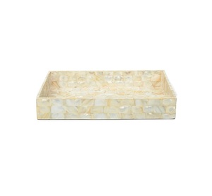 Bandeja de diseño premium con incrustaciones de nácar, bandeja de servir de nácar, bandeja de MDF, bandejas decorativas, bandeja de resina a precio de fábrica al por mayor. - Product Image 1