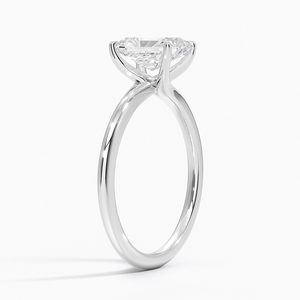 Anillo BOJ 0154 con Corte Radiante, Plata 925, Engaste de Puntas, Anillo Solitario con Diamante de 2ct, Color D, VVS1, Moissanita GRA, Precio Bajo - Product Image 2