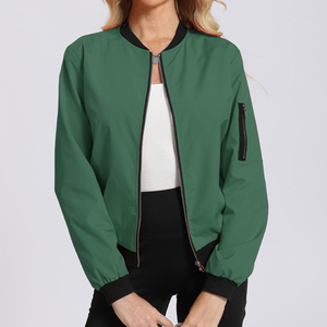 Casual Lightweight <b>Zip</b> <b>Up</b> <b>Women's</b> Loose Fit Bomber <b>Jacket</b> Modern Streetwear Everyday Fashion Ladies Bomber <b>Jackets</b> - Product Image 3