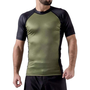 High quality Short Sleeve Surf Logo MMA <b>Compression</b> <b>Shirt</b> Sublimated Rash guards Design Your Own Custom Rash Guard - Product Image 1