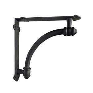 Large Iron <b>Shelf</b> Bracket For <b>Wide</b> Wall Shelving Supporting Heavy Items With Stable Metal Construction - Product Image 1