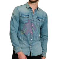 Nouvelle conception Chemise en jean pour homme surdimensionnée respirante à séchage rapide 100% coton Casual Haute qualité Best-seller en stock