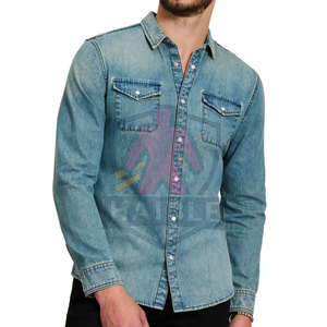 เสื้อเชิ้ตยีนส์โอเวอร์ไซส์ผู้ชาย ดีไซน์ใหม่ ผ้าฝ้าย 100% สไตล์ลำลอง คุณภาพสูง ขายดี มีสินค้าพร้อมส่ง - Product Image 2