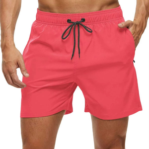 Pantalones Cortos Deportivos Casuales para Hombre, de Color Sólido, Secado Rápido, Cintura Media, con Cordón Ajustable y Bolsillos, en Jersey de Poliéster - Product Image 3