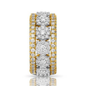Anillo de Eternidad de Diamantes en Oro Amarillo para Mujer, Corte Brillante Redondo, Joyería de Boda de Lujo - Product Image 2