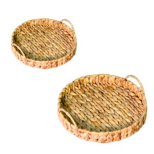 Handcrafted WATER HYACINTH <b>TRAY</b> FRUIT STORAGE BASKET Multi-Purpose Serving <b>Tray</b> - Product Image 1