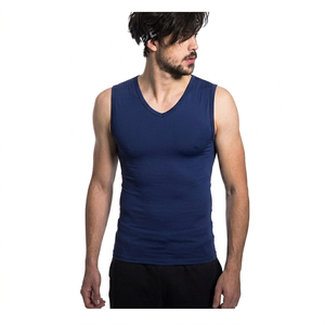 Service OEM – Débardeur décontracté pour homme, couleur personnalisée, mélange polyester/coton, respirant, sans manches, en tissu tricoté, col rond, style moto - Product Image 3