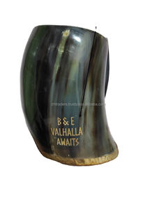 Auténtica taza de cerveza de cuerno de buey, estilo Animal pulido, impermeable, recipiente de cuerno para beber para suministro al por mayor a granel - Product Image 5