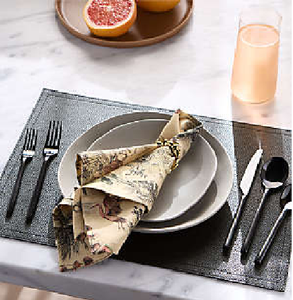 Vintage Fabric <b>Rectangle</b> <b>Placemat</b> Non-Slip Table Mat Black Gray Design for Dining Custom requirements - Product Image 1