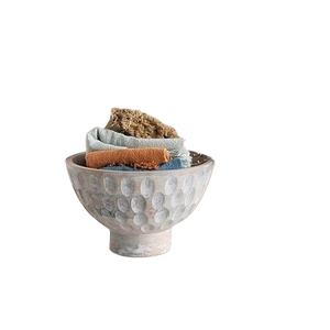 Bol de dattes modernes pour ustensiles de cuisine maison hôtel Restaurant Fruits secs fait à la main blanc lavage fini bol de service de forme ronde - Product Image 1