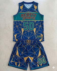 Ensemble d'uniformes de basketball personnalisés imprimés numériquement, respirants, pour adultes, maillots et shorts imprimés en gros, grandes tailles, pour équipes sportives d'hiver - Product Image 1