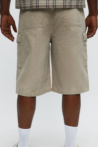 Mens Vintage Wash <b>Cargo</b> <b>Shorts</b> Casual Loose Fit Knee Length Utility <b>Shorts</b> with Flap Pockets Durable Cotton Blend Streetwear - Product Image 3