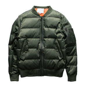 Custom Men's <b>Winter</b> <b>Thick</b> Quilted Puffer Bomber Jacket MA-1 Tactical Windproof Padded Down <b>Coat</b> Streetwear Wholesale Outerwear - Product Image 3