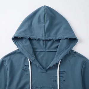 SUQAINA FASHION GARMENTS Sudaderas Cortas con Capucha de 320g, Ecológicas, con Efecto Desgastado, al por Mayor, Personalizables, Lisas, de Poliéster/Algodón - Product Image 4