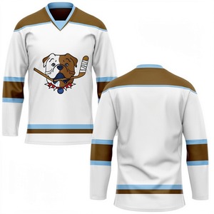 Maillot de hockey sur glace USA pour homme, manches longues, col en V, évacuation de l'humidité, 100 % polyester, nom de l'équipe imprimé, vêtements de sport - Product Image 5