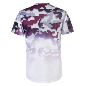 T-shirt de sport personnalisé en sublimation camouflage pour hommes, fabricant de vêtements de sport imprimés OEM - Product Image 2