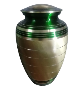 Hermosa Urna Funeraria de Metal Dorado y Negro para Cenizas de Adultos, Estilo Americano/Europeo - Product Image 3