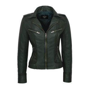 Chaqueta de Motociclista para Mujer, Ajustada, de Cuero Napa Suave 100% Genuino, Personalizada, con Cierres YKK, Varios Colores, MOQ Bajo - Product Image 6