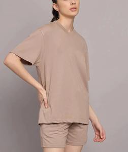 Ensemble de survêtement formel 2 pièces en dentelle unie pour femme, personnalisé, avec sweat-shirts et shorts 100 % coton – Vente en gros - Product Image 2