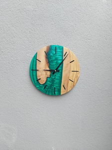 Modern Design Round Shape Epoxy Resin Quartz Needle Wall <b>Clock</b> Single Face Abstract Pattern Room Decor Polish Resin <b>Clocks</b> - Product Image 2