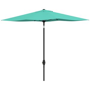 Ombrellone Rettangolare da Esterno 6.6 x 10 piedi con Manovella e Pulsante di Inclinazione per Giardino, Prato, Terrazza, Cortile, Protezione dalla Pioggia - Product Image 1
