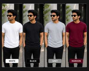 Camiseta Clásica de Algodón para Hombre, Corte Clásico, Cuello Redondo, Manga Corta, Fabricante al por Mayor OEM ODM - Product Image 2