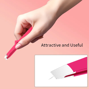 Productos Profesionales de Venta Caliente al por Mayor, Cosméticos Personalizados, Pinza para Cejas Profesional con Punta Inclinada Multicolor - Product Image 3