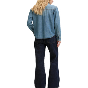 Jean décontracté pour femme, coupe évasée confortable et élégante, taille large, avec logo décoratif, taille XL, pour toutes les saisons - Product Image 5