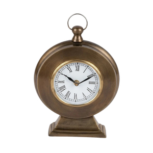 Horloge de bureau en métal doré style étoile nordique, horloge de table moderne du milieu du siècle, horloge de bureau design avec accents métalliques pour le bureau - Product Image 4